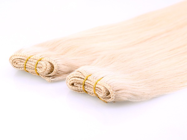 1. "Blonde Human Hair Weft" by Luxy Hair - wide 2